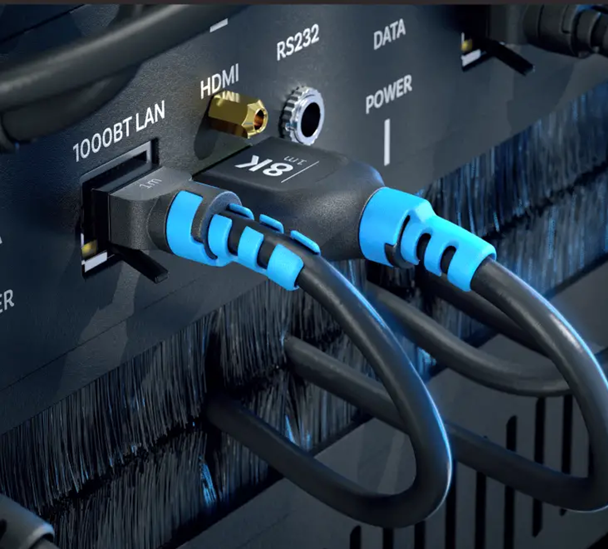 Baksidan av ett teknikrack