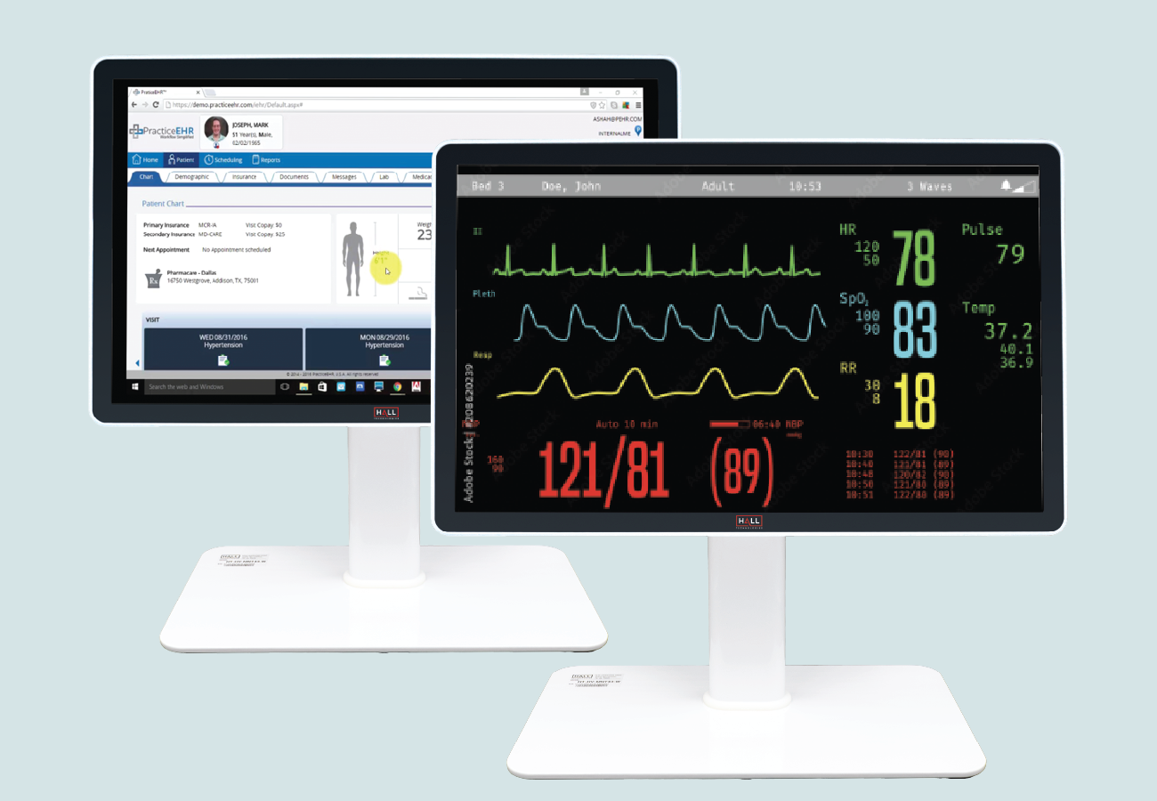 Skärmar certifierade för medicinskt bruk